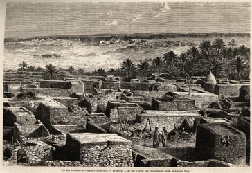 Udsigt over terrasserne i Tougourt (Oued Rir)