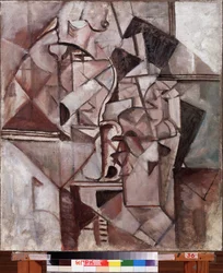 Unødvendig maling. (Formålsløst maleri). Maleri af Alexei Alexeyevich Morgunov (Morgunov) (1884-1935), olie på lærred