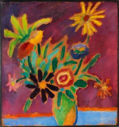 Farverige blomster, 1915.