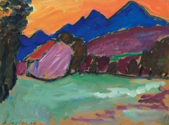 Rød aften - Blue Mountains, ca. 1910.