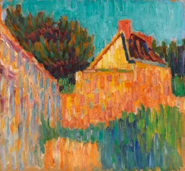 Lille hus før buskene Fransk landskab, 1906.