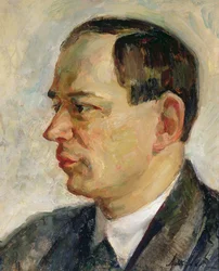 Portræt af Vissarion Shebalin (1902-63) 1933 (olie på lærred)