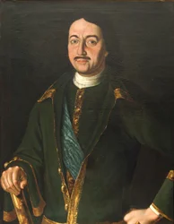 Portræt af kejser Peter I den Store 1672-1725, 1758