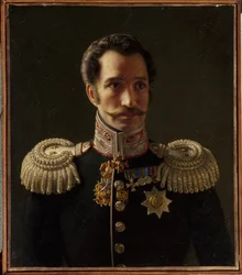 Portræt af Leonty Vasilievich Dubelt (1792-1862), stabschef for gendarmerikorpset. (Portræt af L.V. Dubelt, stabschef for Gendarmes Corps). Maleri af Alexei Vasilyevich Tyranov (1808-1859), olie på lærred