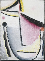Abstrakt hoved: eftertænksomt, 1929-1930