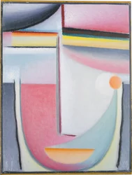 Abstrakt hoved: Symfoni i pink