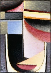Abstrakt hoved: Kalken passerede mig, 1929