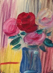 Blomster i Blå Vase; Blumen i Blauer Vase, 1936