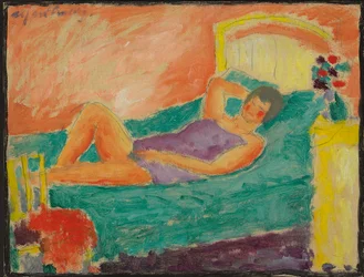 tilbagelænet pige; Liggende pige, ca. 1917