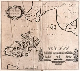 Øen Elba med Piombino, Italien - af A