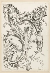Shell Cartouches og Acanthus Leaf Motiv