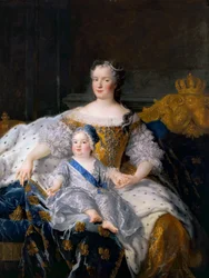 Marie Leszczynska med Louis, Dauphin fra Frankrig