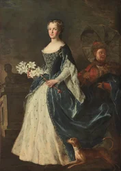 Portræt af Marie Leszczynska, dronning af Frankrig 1703-1768, 1725.