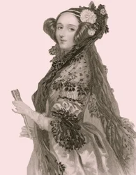 Portræt af Augusta Ada King (1815 - 1852), grevinde af Lovelace (gravering).