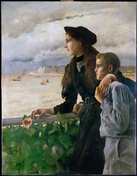 Bernard Stevens og hans søster Suzanne (maleri på lærred)