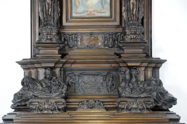 Detalje af Sam Wilson-skorstensstykket, ca. 1908-14 (bronze)