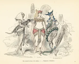 Salammbo og Potifars kone i eksotisk tøj, Carthage, 3