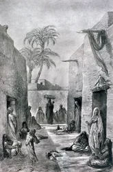 A Street of Almees egyptiske dansende piger, Egypten, 1872