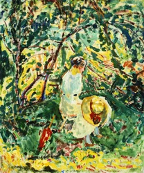 Kvinde i en have, ca. 1907