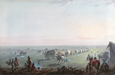 At bryde lejren op ved solopgang, 1837