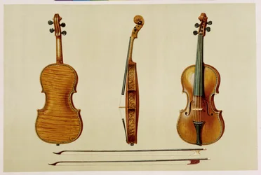 Hellier-violinen, fremstillet af Antonio Stradivarius (ca. 1644-1737) i 1679, fra „Musikinstrumenter“