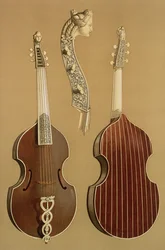 Viola da gamba eller basgamba af Joachim Tielke (1641-1719), Hamborg, 1701, fra «Musical Instruments»