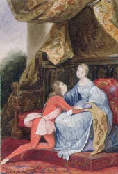 Høvisk kærlighed, ca. 1830 (gouache på papir)