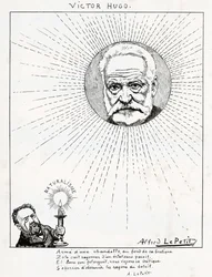 Karikatur af Victor Hugo og Emile Zola., ca. 1875-1880 (gravering)