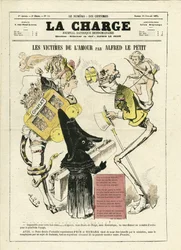 Illustration af Alfred Le Pete (1841-1909) til omslaget til La Charge (1870), nr. 14