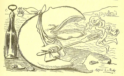 Illustration af Alfred Le Pete (1841-1909) i Gros-Jean og hans kur