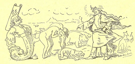 Illustration af Alfred Le Pete (1841-1909) i Gros-Jean og hans kur