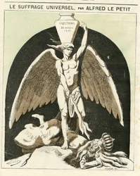Illustration af Alfred Le Petity (1841-1909) til forsiden af Le Grelot