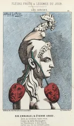 Les Cherry: karikatur af MM Emmanuel og Etienne Arago - ill. af 11/03/1871 i "Dagens blomster, frugter og grøntsager"