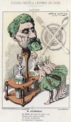 Salat: karikatur på Joigneaux - ill. fra 18/03/1871, i "Blomster, frugter og grøntsager du Jour"