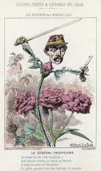 The Rosier des Batailles: tegneserie om general Faidherbe - ill. fra 20/01/1871 i "Dagens blomster, frugter og grøntsager"