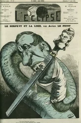 Slangen og filen, højre-slangen filer sine tænder på republikken. Cover i "" L