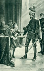 Admiral Sir Andrew Wood og James IV, illustration fra 