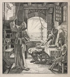 Dødedansen: Døden som en ven, 1850.