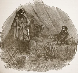 fra et bogværtshus. 1896 (gravering)