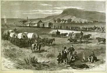 Railroad Building on the Great Plains, fra 