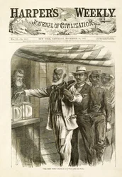 Den første afstemning, pub. Harpers Weekly, 1867