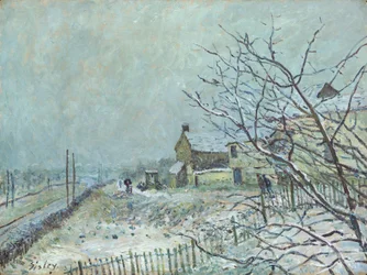 Første sne ved Veneux-Nadon
