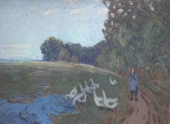 Gåsepigen, ca. 1895 (pastel)