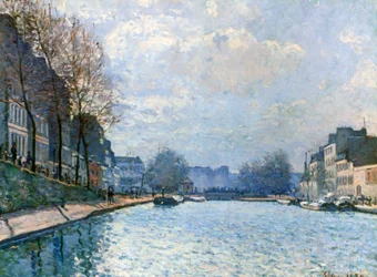 Udsigt over Canal Saint-Martin, Paris, 1870