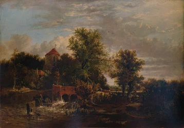 Sluseport ved floden Western, c1832