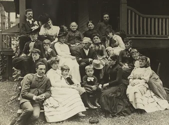 Stieglitz-familien i Oaklawn, Lake George, 1888.