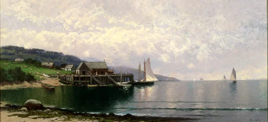 The Landing, Bailey Island, Maine, ca. 1907 (olie på lærred)