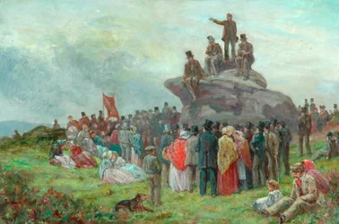 Et chartistmøde ved Basin Stones, Todmorden, 1842