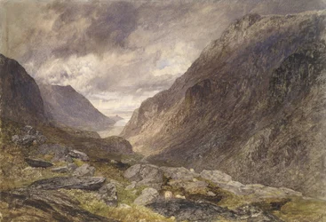 Pass of Llanberis, ca. 1853 (akvarel på papir)
