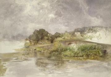 Sonning Bridge, ca. 1882 (akvarel på papir)